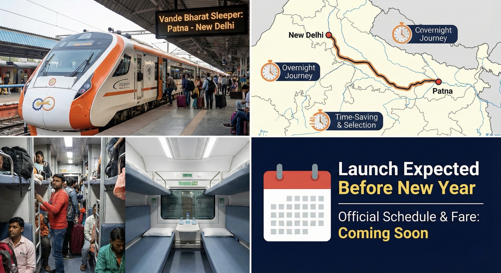 Patna–Delhi Vande Bharat sleeper to cover 1,000 km in just 8 hours – key highlights.