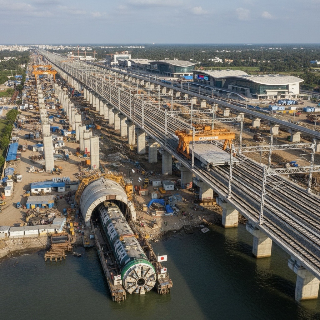 India’s First High-Speed Rail Project: Mumbai–Ahmedabad Bullet Train Makes Progress in Maharashtra
