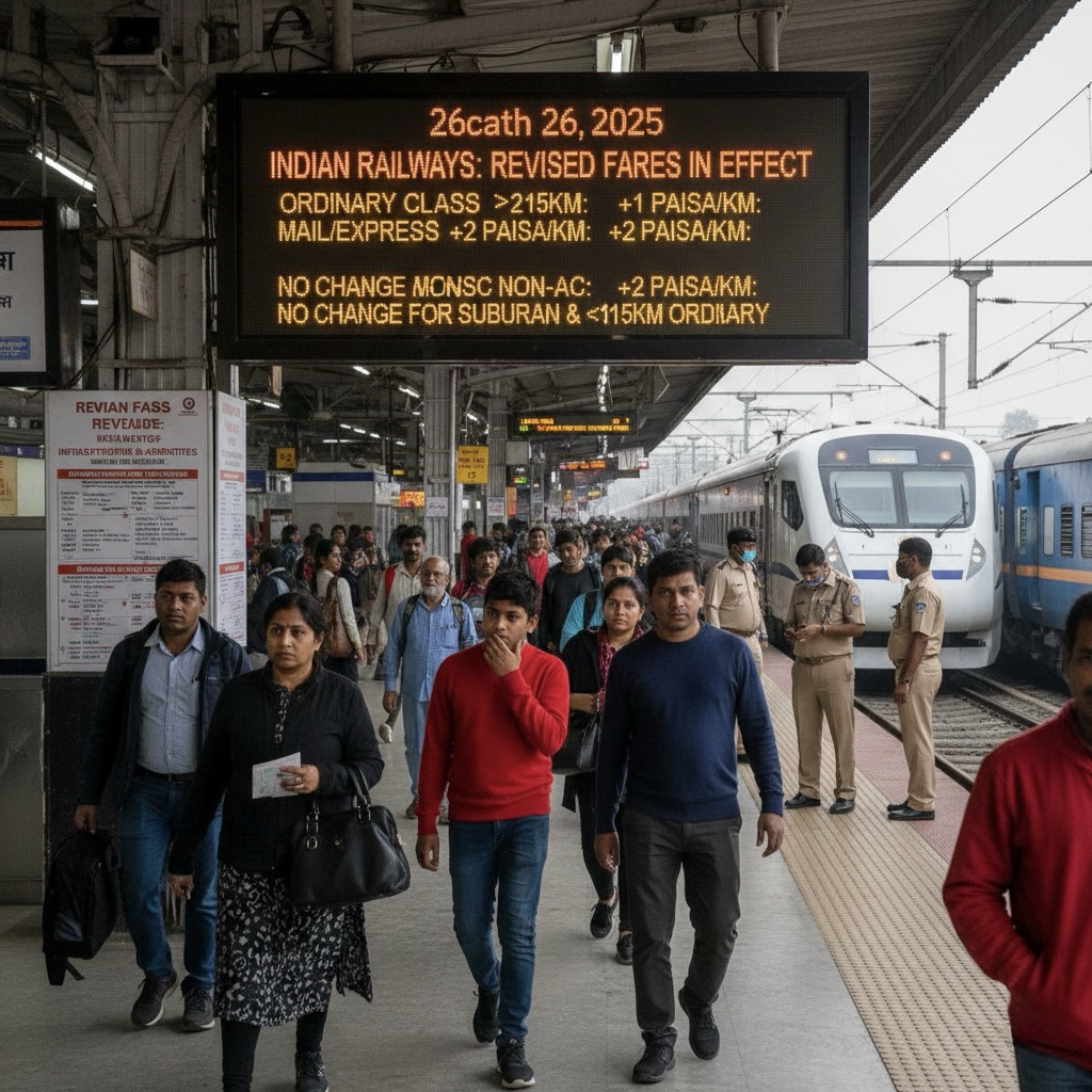 Indian Railways announces fare hike effective December 26 – here’s what passengers need to know